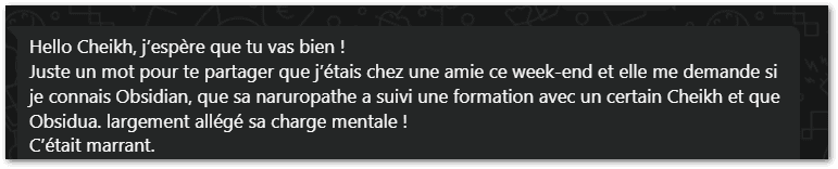 WhatsApp : naturopathe qui a suivi une formation