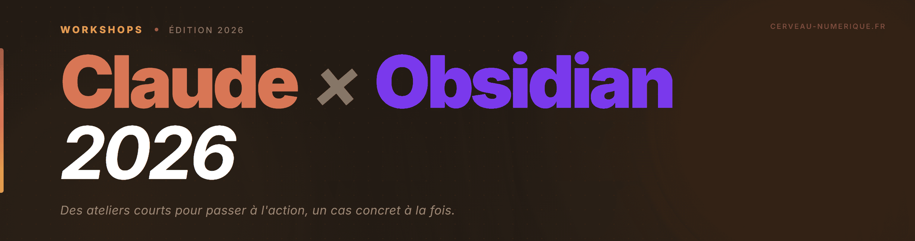 Série de workshops Claude Code × Obsidian par cerveau-numerique.fr
